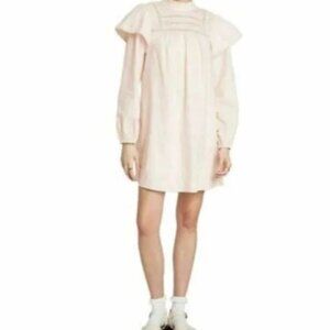 Wild Fable NWT Dusty Peach Long Sleeve High Neck Poplin Prairie Dress  XXL